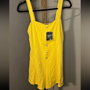 Yellow Button-Front Romper💛